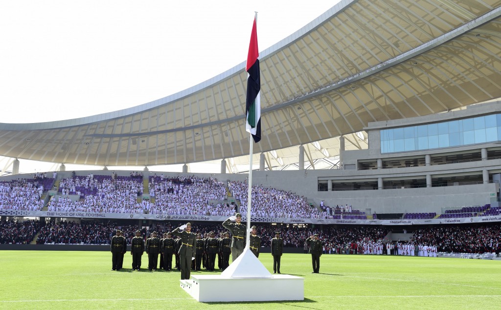 Al Ain Sports and Cultural Club celebrates UAE Flag Day at HBZ Stadium