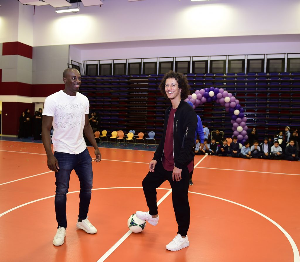 Al Ain players share National Sport Day with schoolchildren